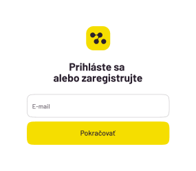 Vyplň základné registračné údaje alebo sa prihlás cez aplikácie